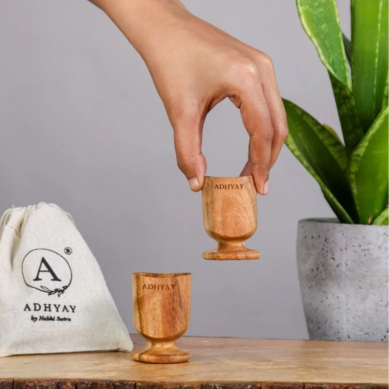 Netra Neti Neem Wood Eye Wash Cups - Image 3