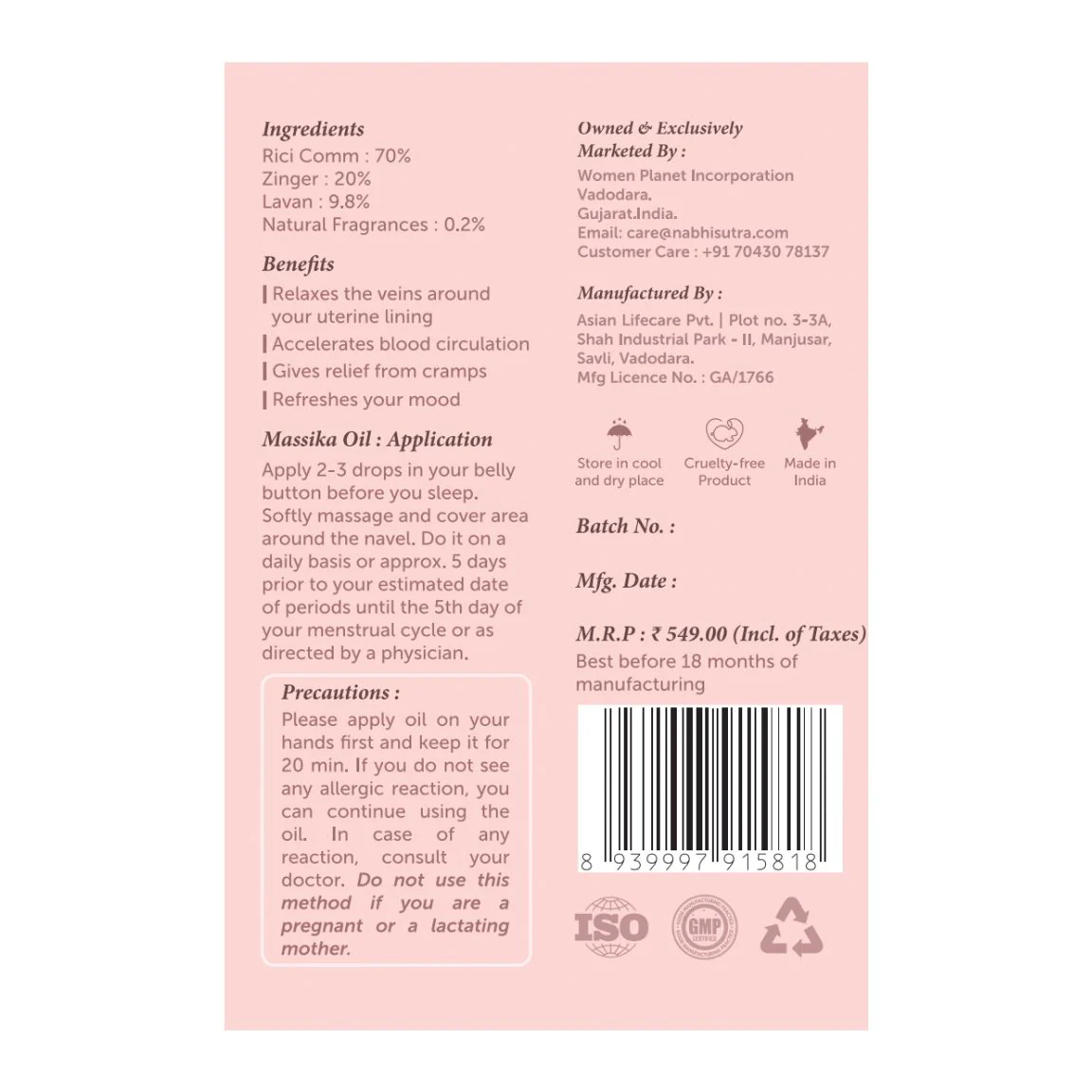 Menstrual Pain Relief - Belly Button Oil - Image 8