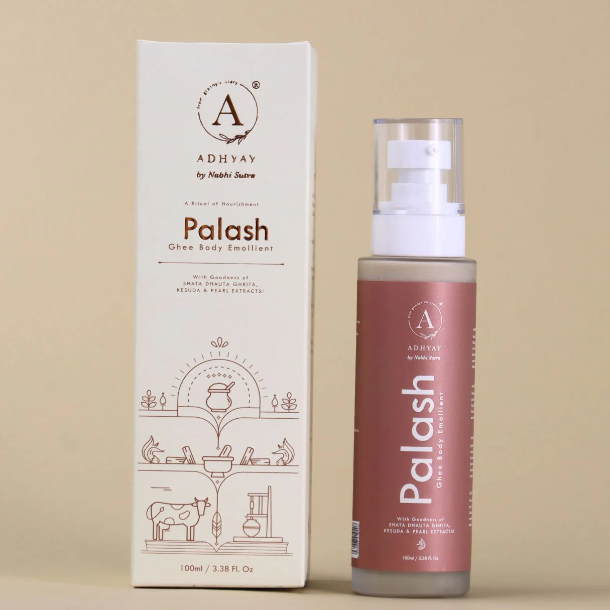 Palash Ghee Body Emollient | Body Lotion with goodness of Shata Dhauta Ghrita & Kesuda - Image 3