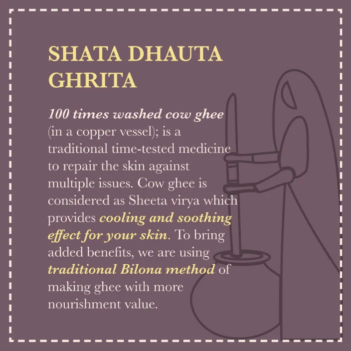 Shata Dhauta Ghrita Skin Repair Emollient | 100 Times Washed A2 Cow Ghee Cream - Image 5